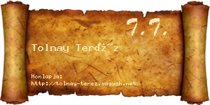 Tolnay Teréz névjegykártya